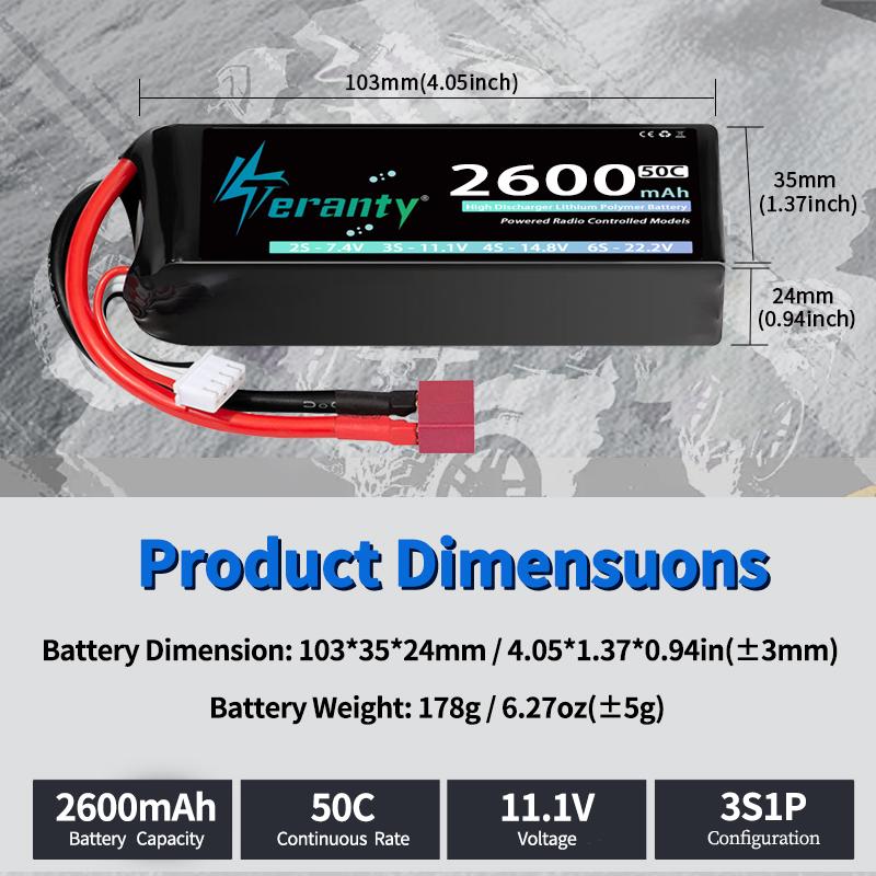 بطارية ليثيوم بوليمر TERANTY 3 - مراجعة Drone Battery 3S وسعره
