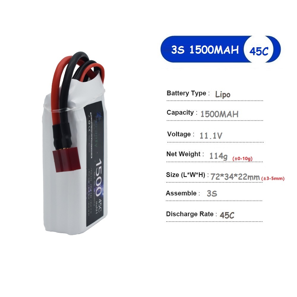 11.1 فولت بطارية ليبو 3S 1500  - مراجعة Drone Battery Li-Ion وسعره