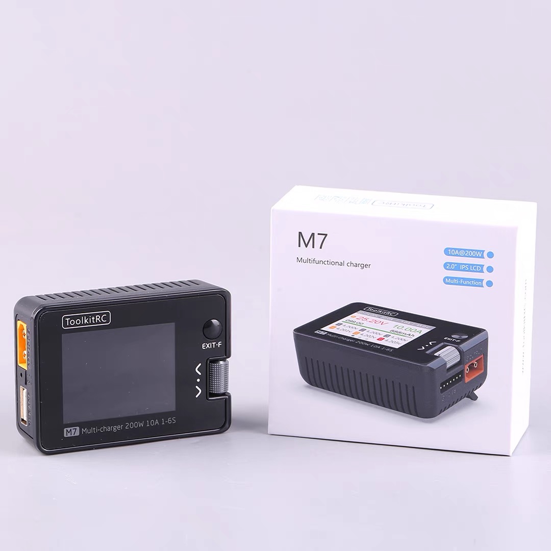 ل ToolkitRC M7 200 واط 10A تيا - مراجعة Drone Battery Voltage Checker وسعره